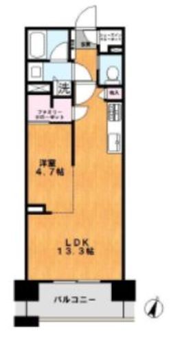 イニシア板橋桜レジデンス　2F1号室　間取り