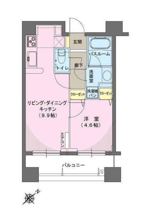 ヒルレジデンス大崎　6F号室　間取り