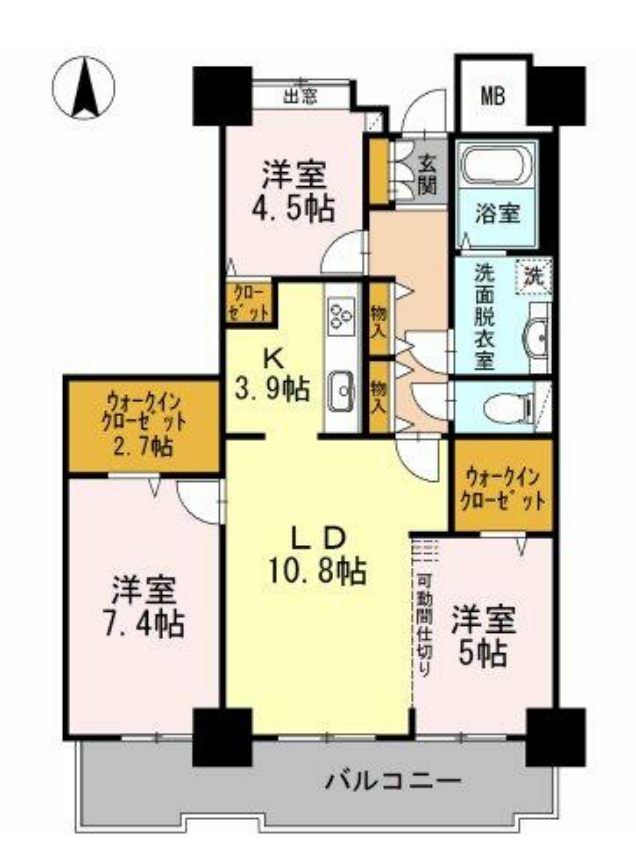 品川シーサイドビュータワー　Ⅰ2709号室　間取り