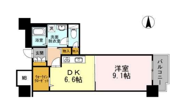 品川シーサイドビュータワー　Ⅰ2605号室　間取り