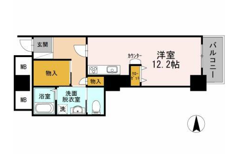 品川シーサイドビュータワー　Ⅱ1106号室　間取り