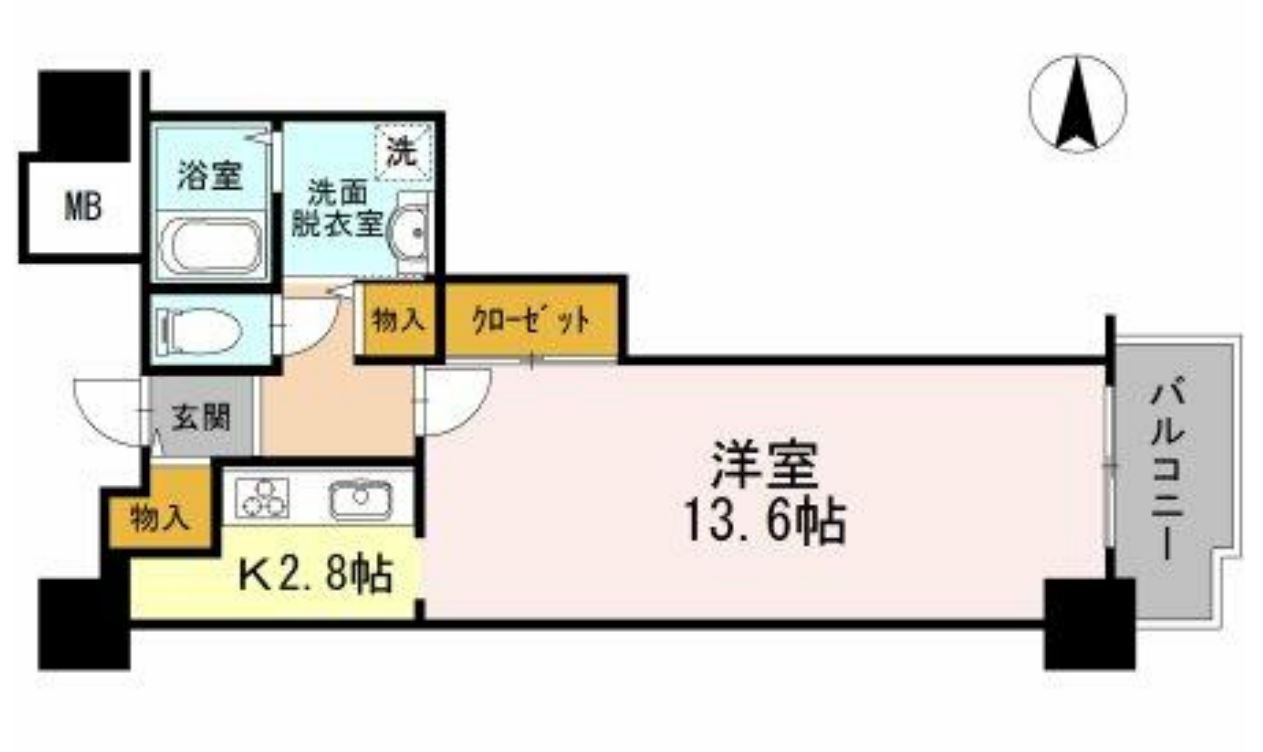 品川シーサイドビュータワー　Ⅰ603号室　間取り