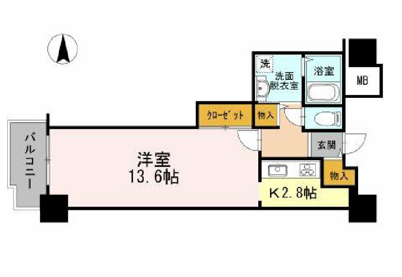 品川シーサイドビュータワー　Ⅰ1318号室　間取り