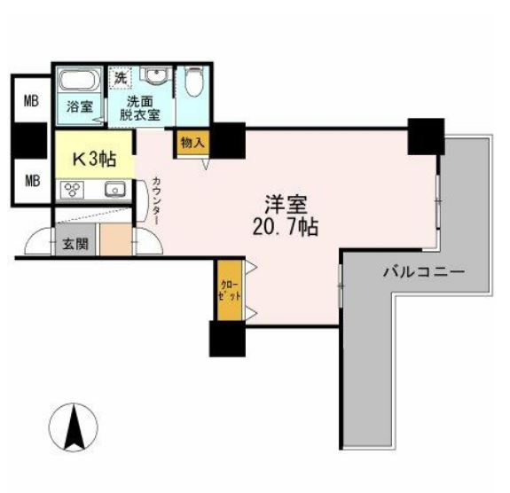 品川シーサイドビュータワー　Ⅱ706号室　間取り