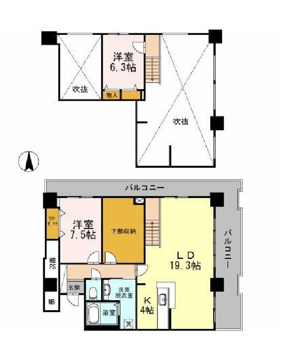 品川シーサイドビュータワー　Ⅱ3004号室　間取り