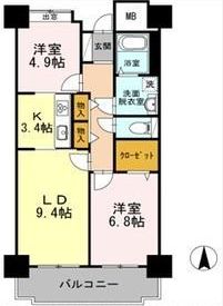 品川シーサイドビュータワー1　1510号室　間取り