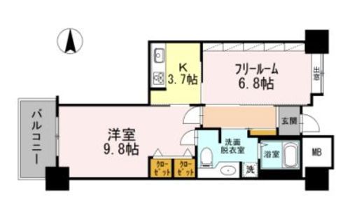 品川シーサイドビュータワー1　211号室　間取り
