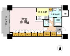 品川シーサイドビュータワー1　2516号室　間取り