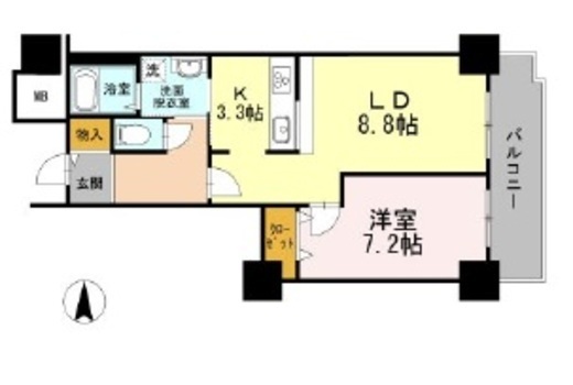 品川シーサイドビュータワー1　606号室　間取り