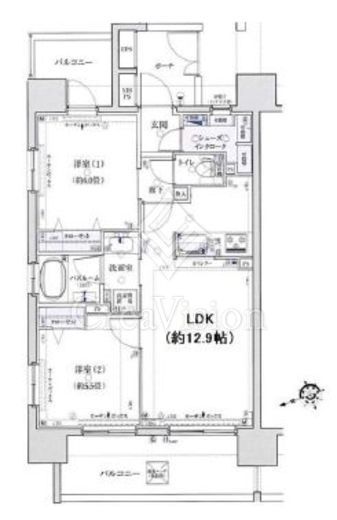 品川シーサイドビュータワー1　701号室　間取り