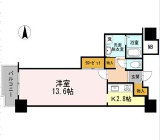 品川シーサイドビュータワー1　918号室　間取り