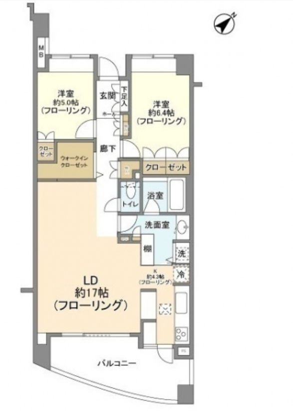 目黒東山シティハウス　107号室　間取り