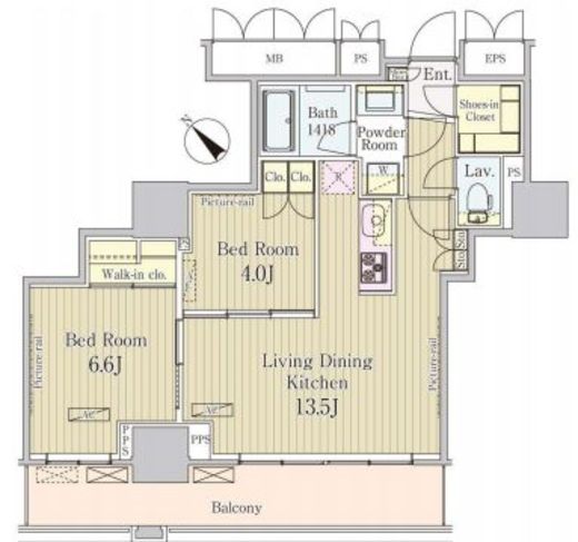 パークアクシス御茶ノ水　1202号室　間取り