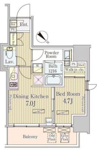 パークアクシス御茶ノ水　310号室　間取り