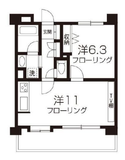 クリオ恵比寿弐番館　304号室　間取り