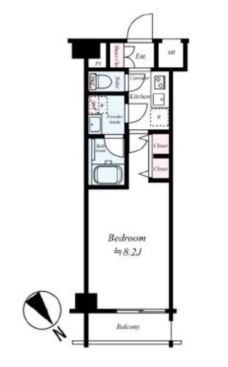 プレミアムキューブ目黒東山#mo　203号室　間取り