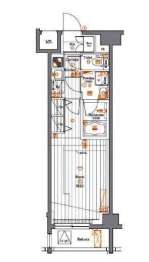 プレミアムキューブ目黒東山#mo　302号室　間取り