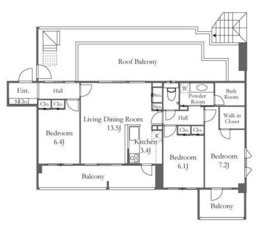 レジデンス渋谷富ヶ谷　701号室　間取り