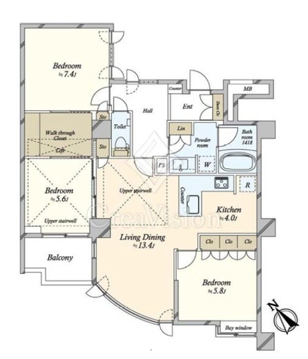 リノマークス目黒本町　503号室　間取り