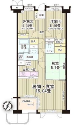 グランフォート目黒　209号室　間取り