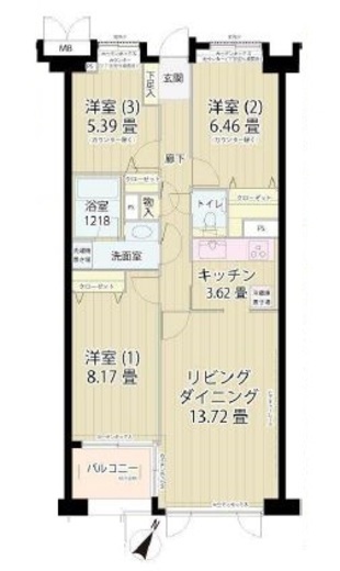 グランフォート目黒　306号室　間取り