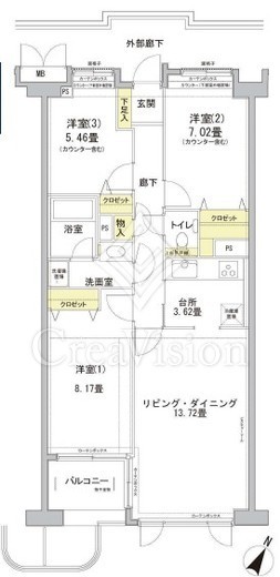 グランフォート目黒　312号室　間取り