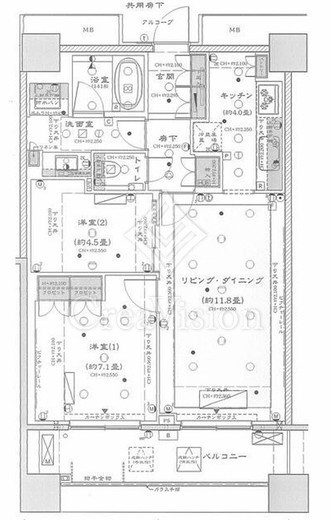 テラス渋谷美竹　507号室　間取り