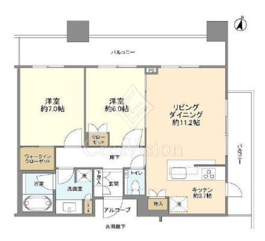 テラス渋谷美竹　510号室　間取り