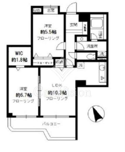 ガーデンフォート目黒　302号室　間取り