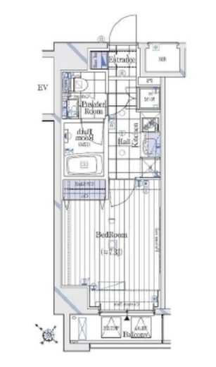 ガリシアレジデンス六本木　204号室　間取り
