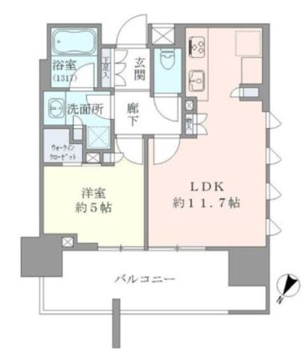 ブリリア品川キャナルサイド　504号室　間取り
