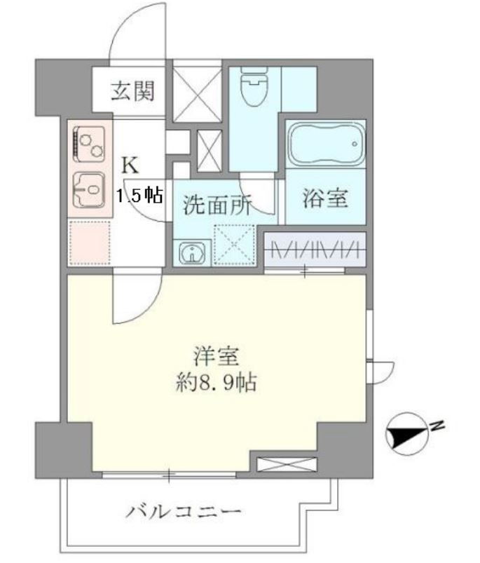 マインズ・コム白金　701号室　間取り