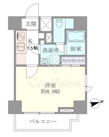 マインズ・コム白金　901号室　間取り