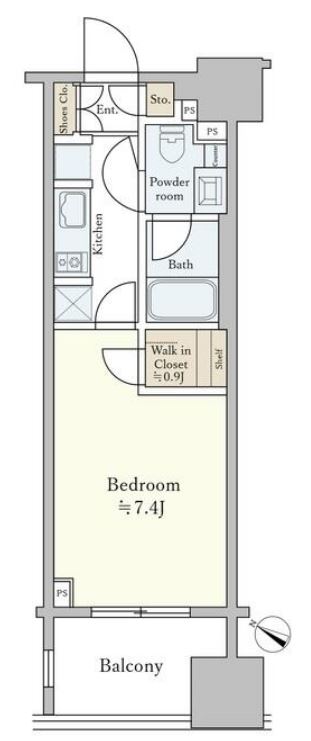 パークホームズ千代田淡路町　403号室　間取り