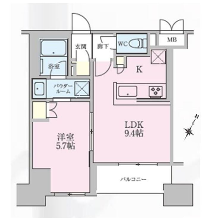 正金アパートメント入船　602号室　間取り