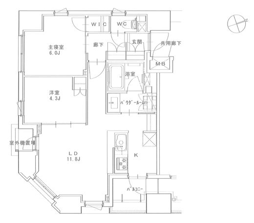 正金アパートメント入船　704号室　間取り