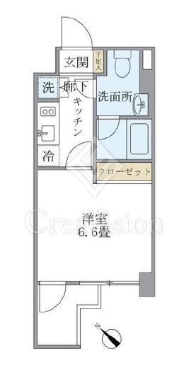 ＫＤＸレジデンス門前仲町　703号室　間取り