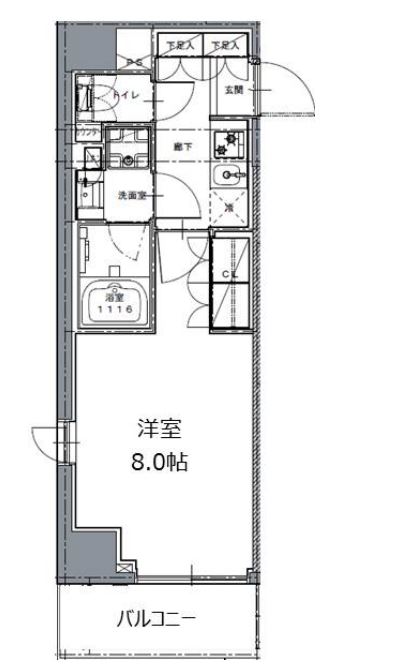 レジディア白金高輪Ⅱ　401号室　間取り