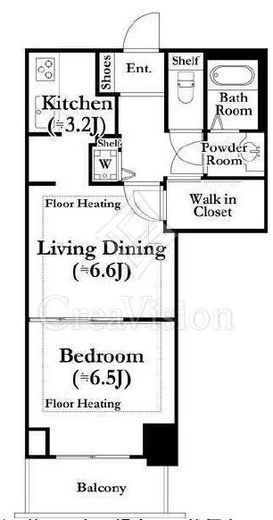 河田町ガーデン　1-1315号室　間取り