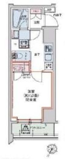 HTアジール芝浦　701号室　間取り