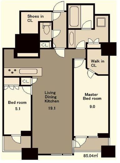 三田ガーデンヒルズ EAST HILL　2F10号室　間取り