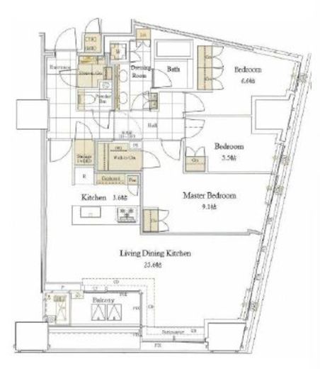 三田ガーデンヒルズ EAST HILL　917号室　間取り