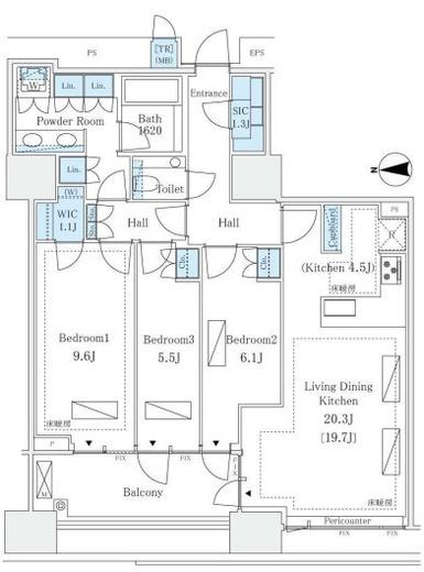 三田ガーデンヒルズ EAST HILL　403号室　間取り