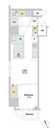 ロイジェント新橋　403号室　間取り