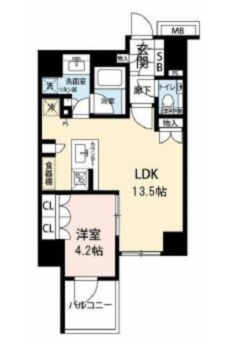 サンクレイドル御苑内藤町　701号室　間取り