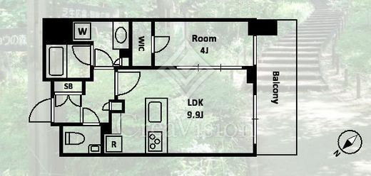 ルジェンテ武蔵小山　1102号室　間取り