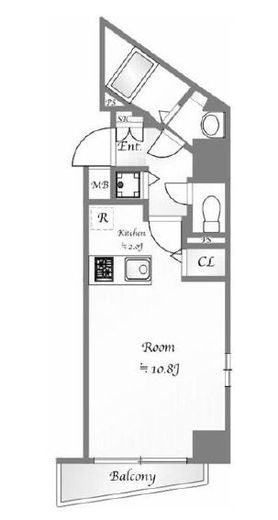 メイクスデザイン西麻布　102号室　間取り