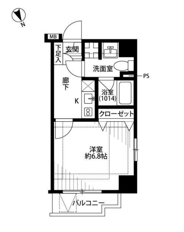 プレール・ドゥーク高輪　304号室　間取り