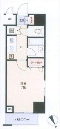 パレステュディオ四谷　1101号室　間取り