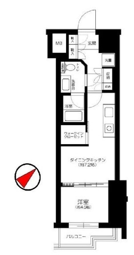 ザ・パークワンズ渋谷本町　1104号室　間取り